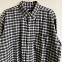 90s 紺タグ OLD UNIQLO ブラック 黒 チェック ネルシャツ 長袖