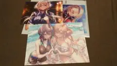アマカノ3 発売記念 イベント　イラストシート　クリアファイル　セット
