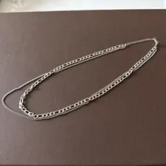 ステンレス 2重チェーン ネックレス