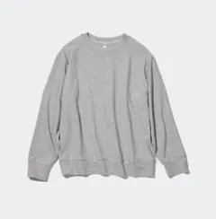 UNIQLO ソフトニットフリースクルーネックT Lサイズ グレー