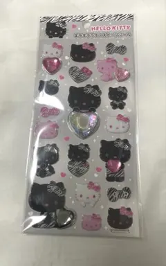 【正規品】キラキララインストーンシール ゼブラキティ　キティ　ゼブラ柄