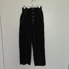 ems excite エムズエキサイト　ブラックボタンデニムパンツ