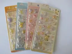 ポケモン　立体シール　硬い　3D ステッカー4枚セット