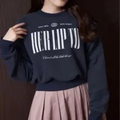 her lip to スウェット ネイビーのサムネイル