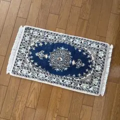 ペルシャ絨毯 タバス ブルー系 サークル