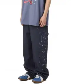 yeseyesee Painted Carpenter Pants ネイビー M