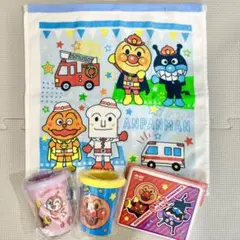アンパンマン　ハンドタオル　アサヒ非売品コップ　サンドイッチケース