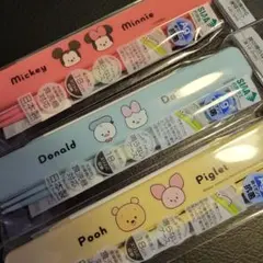 新品未使用 ディズニー 音の鳴らない箸 箸箱セット 18㎝ スケーター　3セット