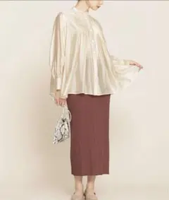 WEB限定/ピンタックシアーブラウス 長袖