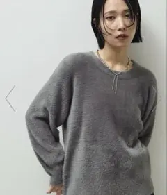 グレー 長袖ニット セーター　ショコラフィネ　chocol raffine