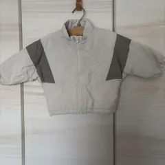 ダウンジャケット 春 ブルゾン グレー ダウン風ジャケット 80cm