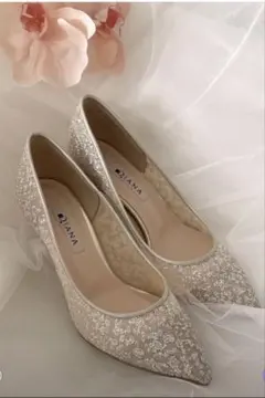 DIANA ダイアナグリッター チュールパンプス 24cm
