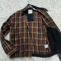 希少L/美品✨️ エストネーション ミラノリブブルゾン チェック ダブルジップのサムネイル