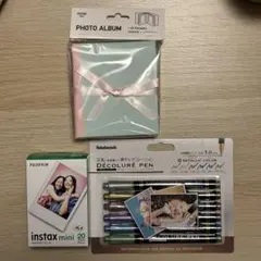 富士フイルム チェキinstaxmini フイルム20枚・ミニアルバム・デコペン