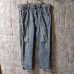 メンズ ライトブルーダメージデニムパンツ Ｌサイズ リー ジャパン㈱