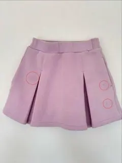 ユニクロピンクインナーパンツ付きスカート　130cm