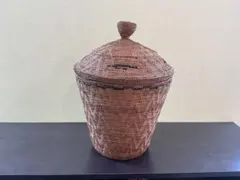 バリ島 アタ 蓋付き バスケット ランドリーバスケット 収納 - メルカリ
