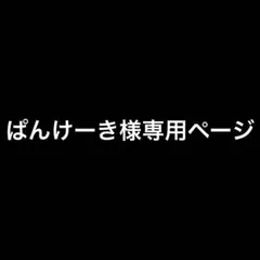 ぱんけーき様専用ページ