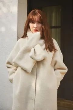Her lip to ファーリバーシブルムートンコート ホワイト　Sのサムネイル