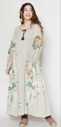 ★お値下げしました★チャイハネ☆スザニーワンピース khaki