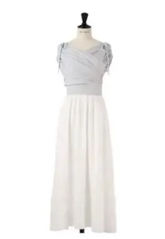 Gathered Bicolor Dress