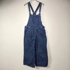 OLD NAVY　オーバーオール　デニム　ジーンズ　M　太め　ネイビー　古着