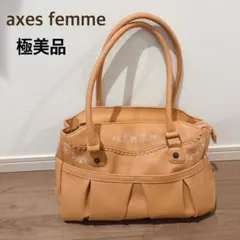 【極美品】axes femme ショルダーバッグ ベージュ 薔薇刺繍のサムネイル