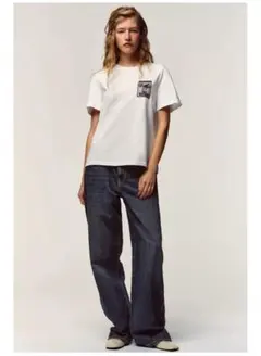 【ZARA】オーガンザテキストTシャツ