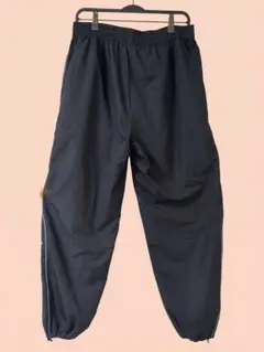 90s/オールドプーマPUMA ナイロンパンツ トラックパンツ 黒 Oサイズ