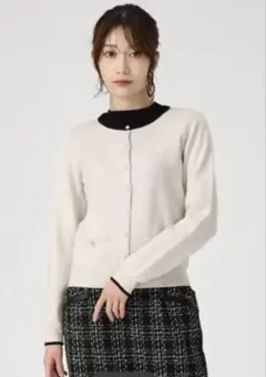 ミッシュマッシュ♡ベーシックビジュー釦ポケットカーディガン