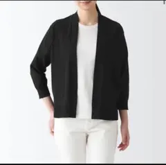 無印良品 ＵＶカット強撚ショートカーディガン（七分袖）XS