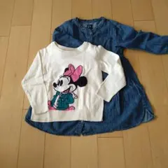 babyGAP ミニーニット　デニム風ワンピース　セット　105cm 4歳
