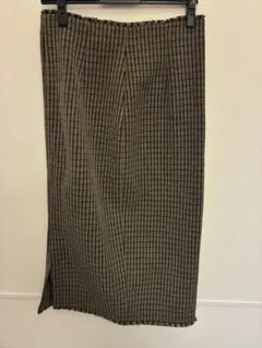 GALLARDAGALANTE チェック　タイトスカート ブラウン