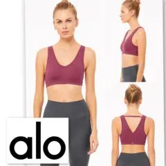 alo yoga リブタンクトップ XS 黒 ブラック ブラトップ - メルカリ