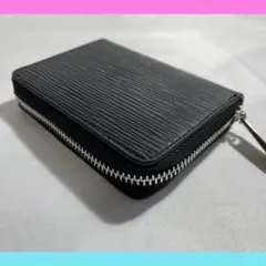 コインケース カード収納 ブラック ラウンドファスナー 小銭入れ