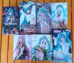 初音ミク　巡音ルカ　プライズフィギュア　７点セット