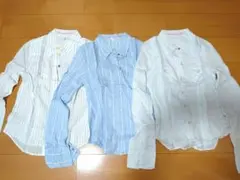 新品 訳あり abercrombie&fitch ストライプシャツ M 3枚①