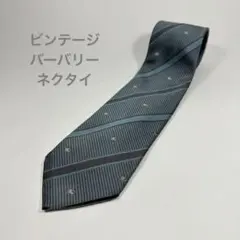 ビンテージBurberrys バーバリー　メンズネクタイ　グリーンストライプ