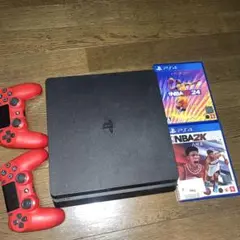 PlayStation 4 本体 レッドコントローラー2つ付き