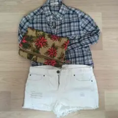 フォーエバー21 ホワイトデニムショーパン