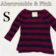 Abercrombie & Fitch ボーダー 七分袖 カットソー Sサイズ