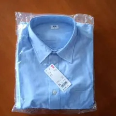 新品タグ付き UNIQLO プルオーバーシャツ 長袖 ライトブルー XL