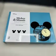 【新品未使用】Disney ミッキー&ミニー シルエット時計 壁掛け時計