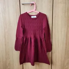 H&M バーガンディ ニットワンピース 120~130cm
