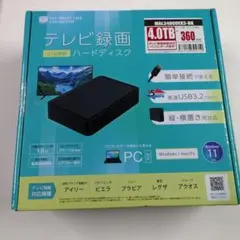 【新品未開封】4TB 外付けハードディスク MAL34000EX3-BK MARSHAL（PC） 外付けHDD 4TB テレビ録画 Windows10対応 REGZA