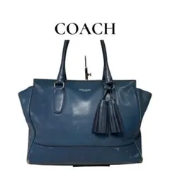 COACH トートバッグ ブルー 保存袋付き
