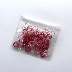 ネイルパーツ パールハート ピンク 赤 60個セット