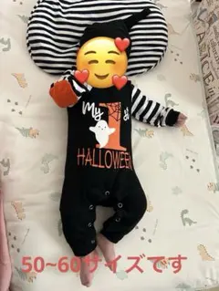 ハロウィン長袖ロンパース 50.60サイズ