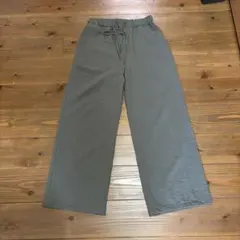 未使用！ウエストゴム ドロスト ワイドパンツ カーキ