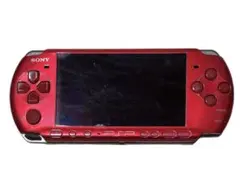 ジャンク SONY PSP3000 本体 バッテリーなし レッド